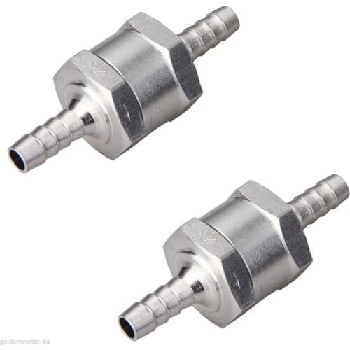 CNIM Hot 2pcs 6MM Non-Return One Way 1/4 Inch Air Fuel Oil Check Valve Diesel Gas