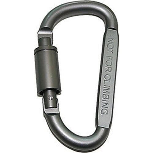 50pcs/lot D Shaped Locking Carabiner Snap Hook Keychain Outdoor Activities Aluminum Alloy