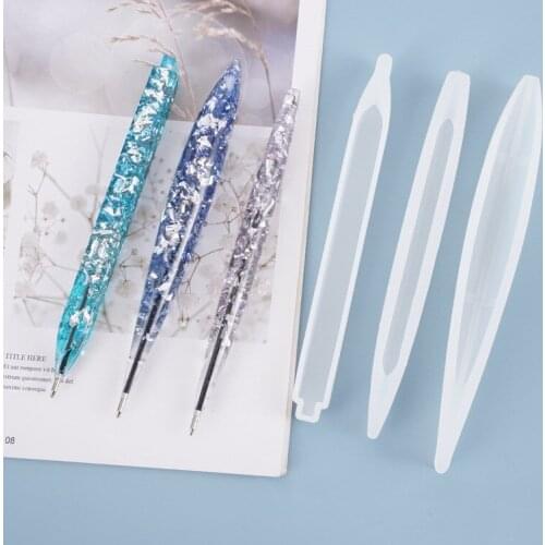 DIY Pen Holder Silicone Molds Ballpoint Pen Casting Crystal Resin Mold for Crafts Self Made Stationery Office Supplies For Resin