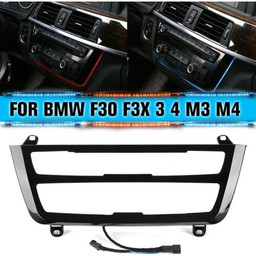 For 3 & 4 Series F30 M3 M4 LCI Radio Trim LED Dashboard Center Console AC Panel Light Blue Orange 2 Color Atmosphere Light