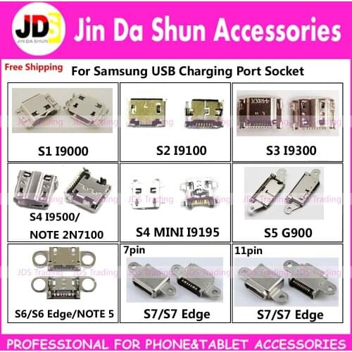 For Samsung Galaxy I9000,S2 I9100,S3 I9300,S4,S5,S6 Edge,S7 S7 EDGE Micro USB Charge Charging Connector Plug Dock Socket Port