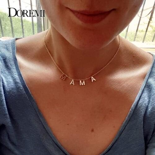 DOREMI Name necklace Pendant Necklace for Women Chain Custom Necklaces Personalized Nklace with Names Initial A-Z Letters