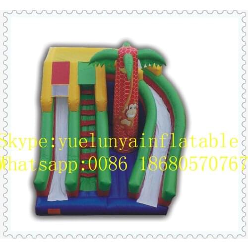 Factory direct Inflatable slide,Jungle Monkey Slides KY-03