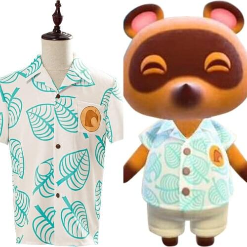 Game Animal Cosplay Crossing Shirt T Shirt Tees Adult Men Clothing Tom Nook T-shirt Short Sleeve Costumes Tops