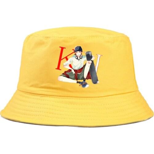 Cool K Project Print Black Bucket Hats For Women Men Fishing Hat Sun Summer Sunscreen Fisherman Panama Hip Hop Cap