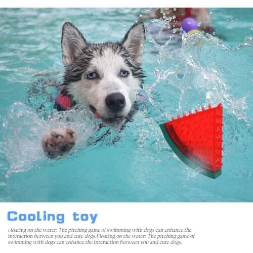 Summer Fruit Shape Frozen Dog Pet Toys TPR Teddy Puppy Cooling Down Molars Sounding Chew Bite Resistant Accessories