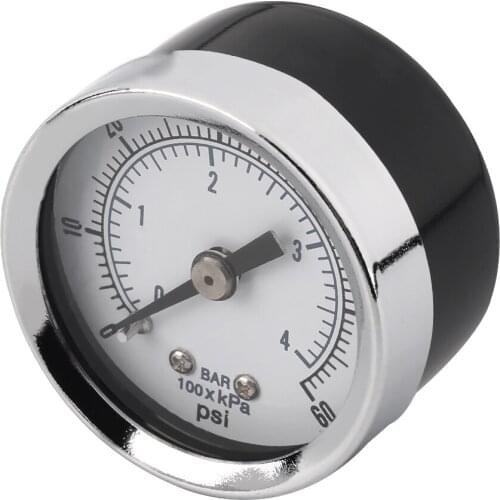 1/8'' NPT Air Compressor Hydraulic Pressure Gauge 0-60 PSI Back Mount Top Sale