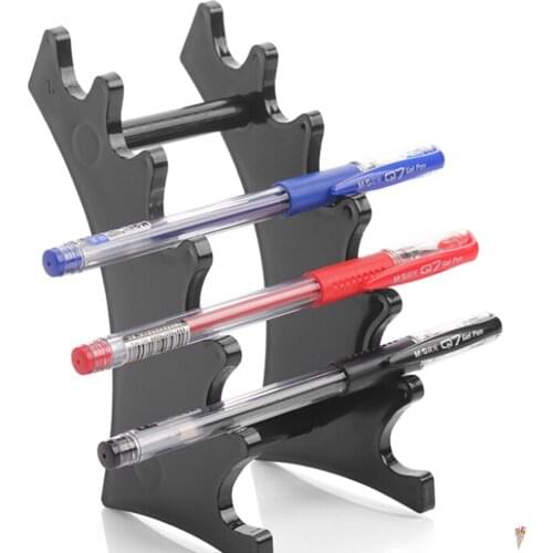 Wholesale Plastic Transparent 6 Slot Pencil Pen Spoon Jewelry Display Holder Stand Rack