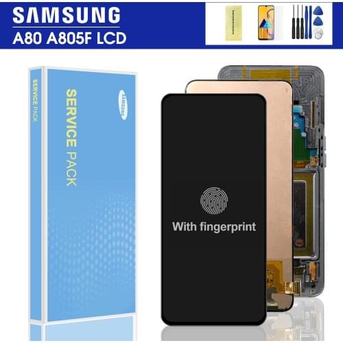 Original SUPER AMOLED 6.7'' LCD Display For Samsung Galaxy A80 A805 A805F SM-A805F/DS LCD Touch Screen Digitizer Assembly