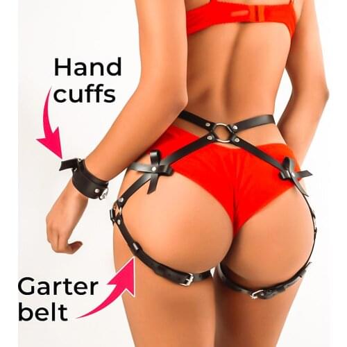 Sexy Womens Lingerie BDSM Leather Body Harness Bondage Buttocks Adult Erotic Sex Toys for Woman Couples Games Flirting Store