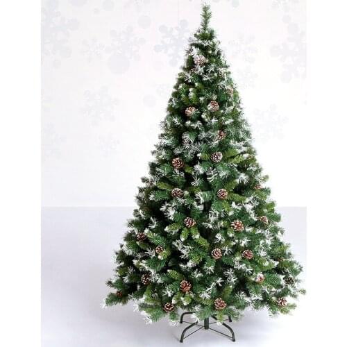 Christmas Trees with Pine Cones Snowflake Decor 1.2/1.5/1.8m snow pine tree Artificial xmas Tree Christmas Decoration