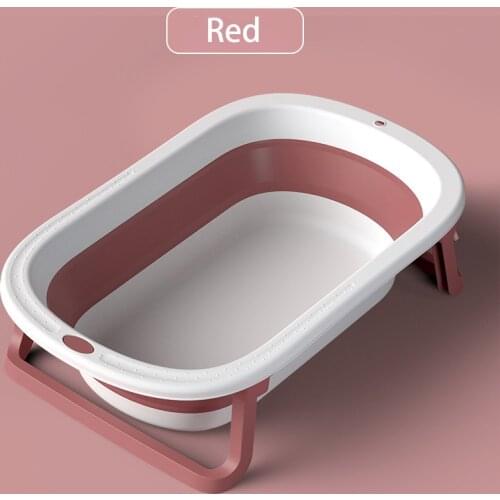 Folding Baby Bathtub Non-Slip Baby Shower Bath Tub Kids Bath Bucket Portable Children Bathtubs Newborns Household 0-8 Years Old
