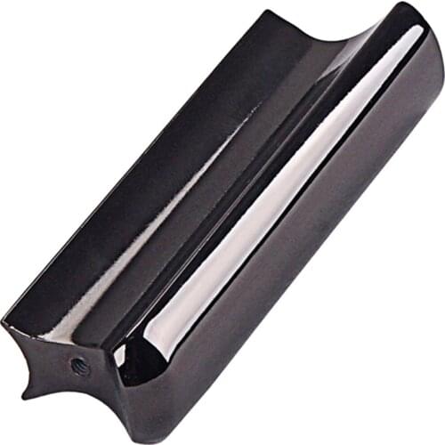 Stainless Steel Guitar Slide Tone Bar for Dobro, Lap Steel Guitar, Hawaiian Guitar, Electric Guitar Accessories - Black