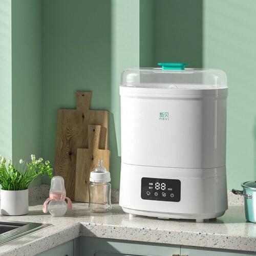 Baby Bottle Sterilizer, Electric Steam Sterilizer and Dryer 8-Bottles Sterilizing LED Screen Machine Breast Multipurpose
