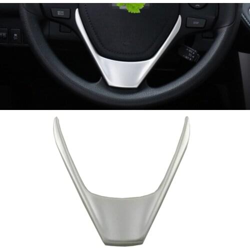For Toyota RAV4 RAV 4 2014 to 2016 2017 2018 ABS Chrome Inner Steering Wheel Decoration Cover Trim Stiker Car Accessories 1Pcs