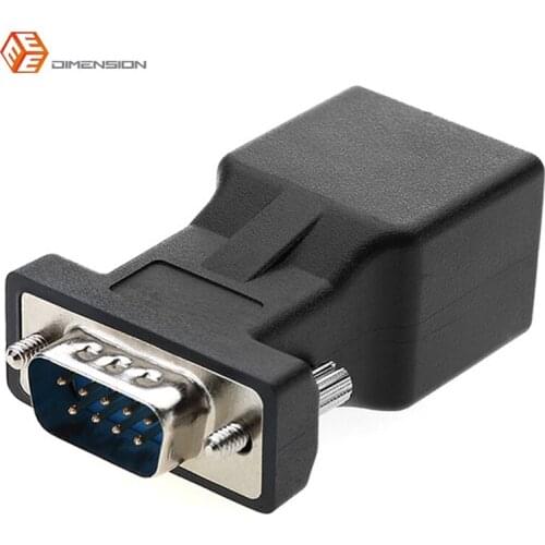 High Quality RJ45 Female to DB9 RS232 Male Connector COM Port to LAN Ethernet Port CATS adapter