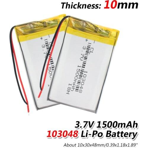 1/2/4pcs 103048 1500mAh Li-polymer Lithium Li Po 3.7V Volt Battery With PCB Module Power Bank E-book GPS Bateria Replacement