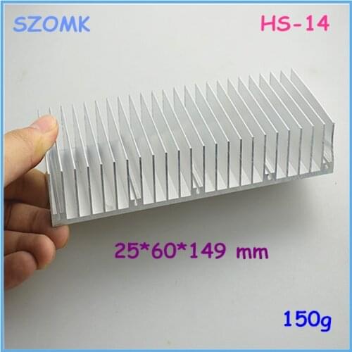 1 pc, extruded aluminum heat sink 25*60*149mm electronics metal heat sink PCB aluminium radiator