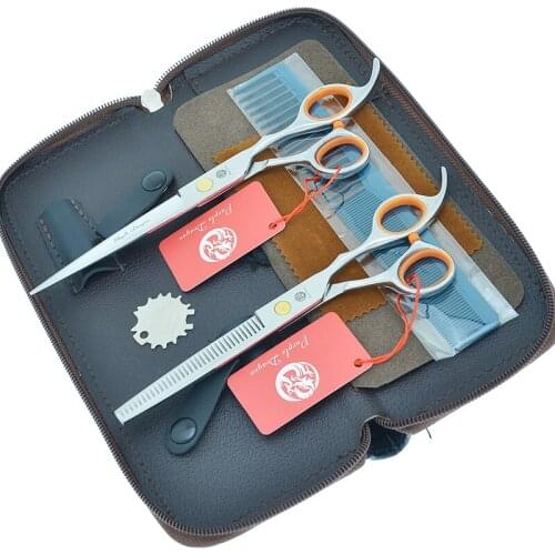 7.0" Hairdressers Scissors Sharp Hair Scissors Set Japan 440C Hairdressing Cutting Shears 6.5" Thinning Trimming Tijeras A0129B