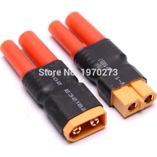 No Wire HXT 4MM to XT60 Plug Male / Female Adapter Lipo Battery Banana Bullet Deans Connector
