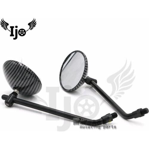 Scooter accessories Carbon fibre rearview mirror unviersal for Vespa piaggio hyosung honda accesorios moto motorcycle mirror