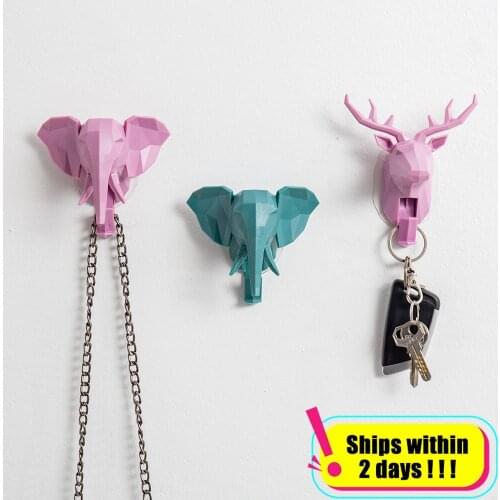 HOME DECORATION ACCESSORIES ANIMAL HEADS KEY HANGER KEY HOOK CLOTHES HOOK WALL HOOK ANIMAL COAT HOOK WALL HANGER BATHROOM ANIMAL