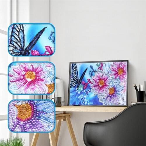 Diamond Embroidery Butterfly Flower Pansy Special Shaped Diamond Painting Needlework Rhinestone 5d Drill DIY Crystal Painting