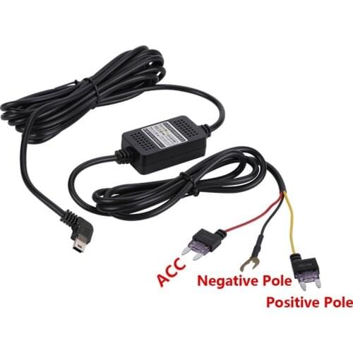 3.5m Car Dash Cam Wire Mini USB Charger Line DVR Hardwire Cable Kit 12/30V To 5V 3A Video Recorder Auto Dashcam