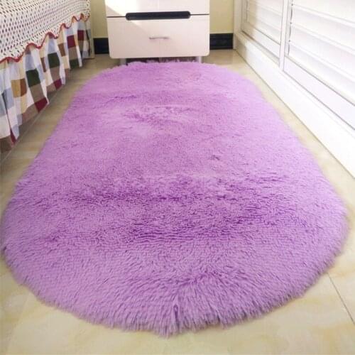 Large Size Anti-slip Bedroom Soft Warm Carpet Home Non-slip Mat Floor Living Room Plush Rug Household Carpet Decor L