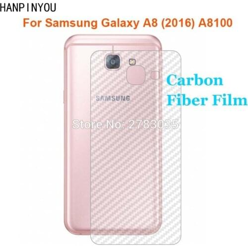 For Samsung Galaxy A8 2016 A8100 A810 5.7" Durable 3D Anti-fingerprint Transparent Carbon Fiber Back Film Rear Screen Protector