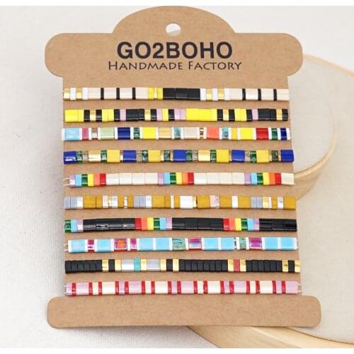 Go2boho Tila Beads Bracelets Ladies Boho Miyuki Bracelet For Women 2020 Jewelry Gift Colorful Glass Beads Armband Pulseras Femme