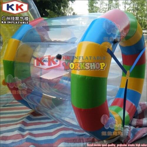 Hot sale Kids inflatable rolling cylinder,inflatable roller tube for lake