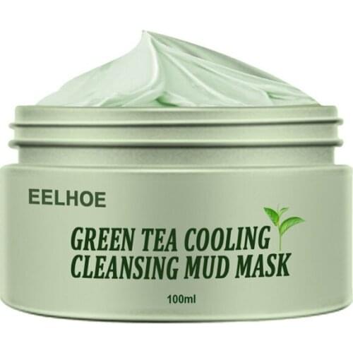 Green Tea Ice Cleansing Mud Mask Remove Blackheads Cream Shrink Pores Acne Scar Oil Control Anti-Acne Face Cream Skin Care