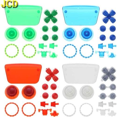 JCD Clear Transparent Color Button Key For Playstation 5 PS5 Controller Replacement Shell Case Cover Joystick Cap D-pad Buttons