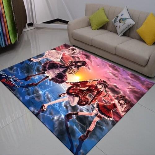 DATE A LIVE Area Rugs Anti Slip Doormats Bedroom Living Room Decor Carpet Japan Anime Floor Mats Cartoon Kids Playing Rugs