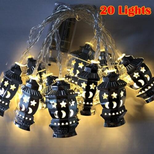 LED Eid Mubarak Decor LED String Light Pretty Ramadan Decoration For Home Indoor Party Decoration can CSV