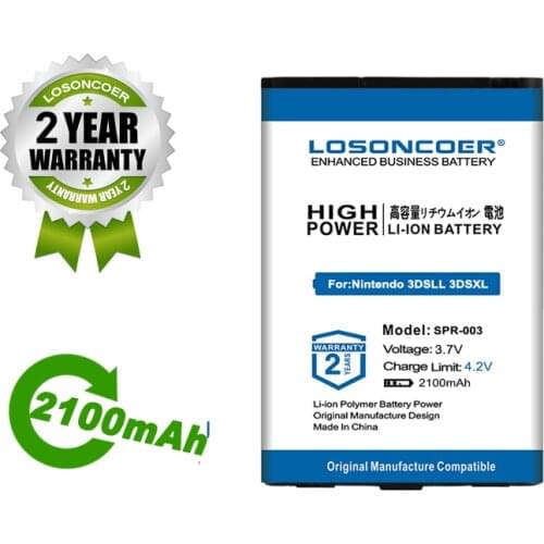 LOSONCOER Battery 2100mAh SPR-003 Battery For Nintendo 3DSLL, DS XL 2015, NEW 3DSLL, SPR-001 SPR-A-BPAA-CO