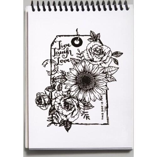 LOVE Flowes Tag Silicone Clear Seal Stamp DIY Scrapbooking Embossing Photo Album Decorative