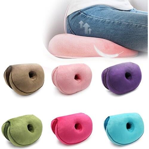 Multifunctional Dual Comfort Cushion Plush Accommodable Posture Correction Memory Foam Seat of Hip Lift Seat Cushions