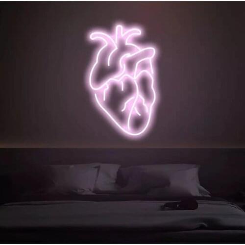 "Heart" Custom LED Neon Sign Wall Decor For Home Bedroom Cafe Bar Wedding Party Neon Light Creative Gift