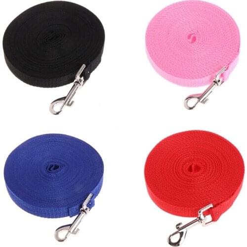 Pet Dog Lead Leash Long Strap Nylon Rope Obedience Training Walking 1.5/6/10/15M Au02 21 Dropshipping