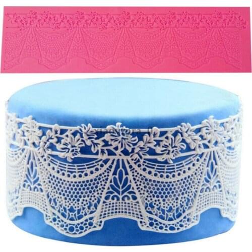 New Lace Silicone Mold Mould Sugar Craft Fondant Mat Cake Decorating Baking Tool