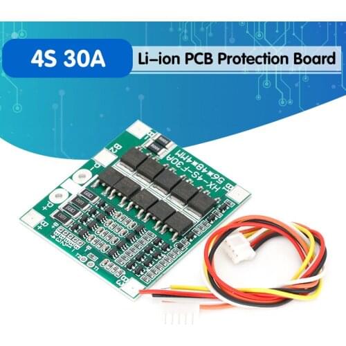 New Arrival 4S 30A 14.8V Li-ion Lithium 18650 Battery BMS Packs PCB Protection Board Balance Integrated Circuits