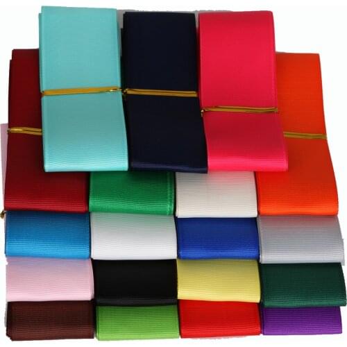 5Yard 7 10 15 20 25 38mm Solid color Grosgrain Ribbon Wedding Party Decoration Gift Wrap Christmas Ribbon DIY Headwear Accessory