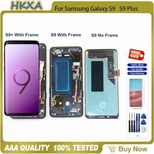 OEM AMOLED For Samsung Galaxy S9 SM-G960F SM-G9600 LCD Display With Frame Touch Screen Digitizer Assembly S9 Plus SM-G965F G9650
