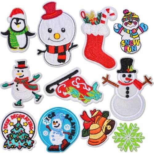 Christmas Series Embroidered Cloth Stickers Accessories DIY Patch Computer Emboridery Label Patch