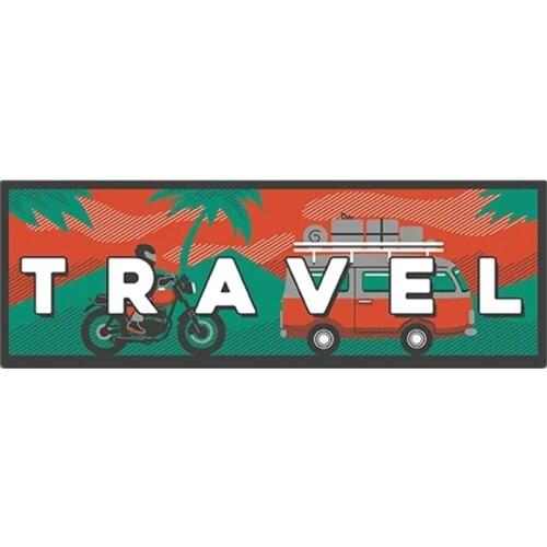 S40737# Self-adhesive Decal Travel Car Sticker Waterproof Auto Decors on Bumper Rear Window