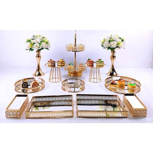 9-14pca Crystal Squere Cake Stand Set Birthday Party Macaron Cupcake Rack Stand For Wedding