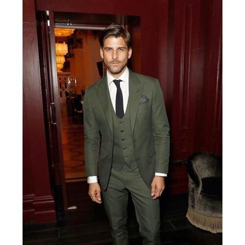 Stylish Design Two Buttons Blue Groom Tuxedos Groomsmen Peak Lapel Mens Suits Blazers (Jacket+Pants+Vest+Tie) W:1094