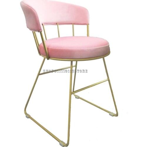 Nordic Net Red Light Luxury Dining Chair Manicure Chair Dressing Chair Simple Modern Household Make-up Stool By Endorsement Tabl